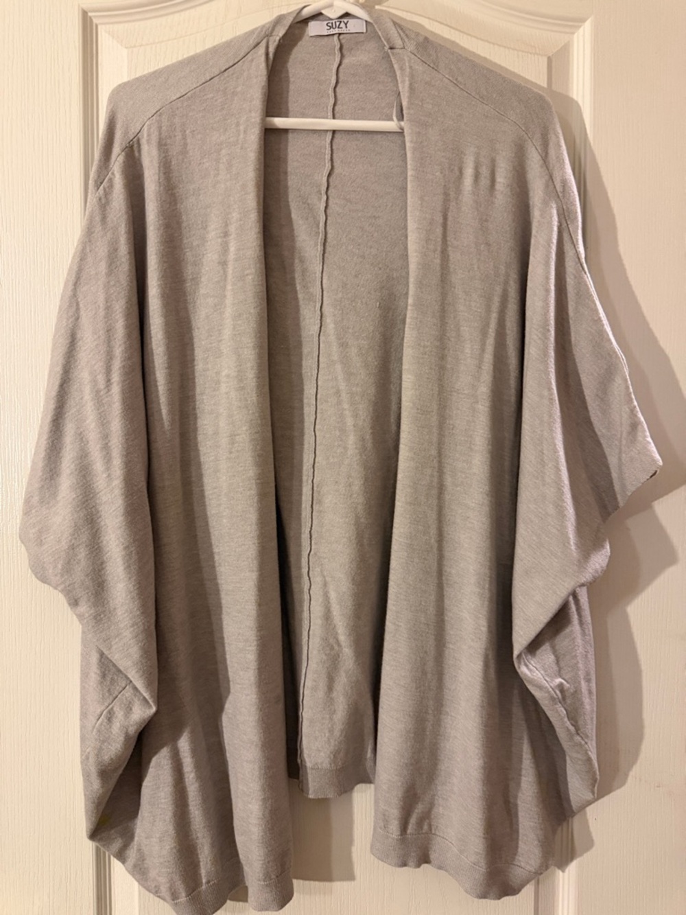 Light Gray Women’s Open-Front Cardigan Sweater